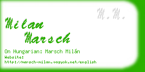 milan marsch business card